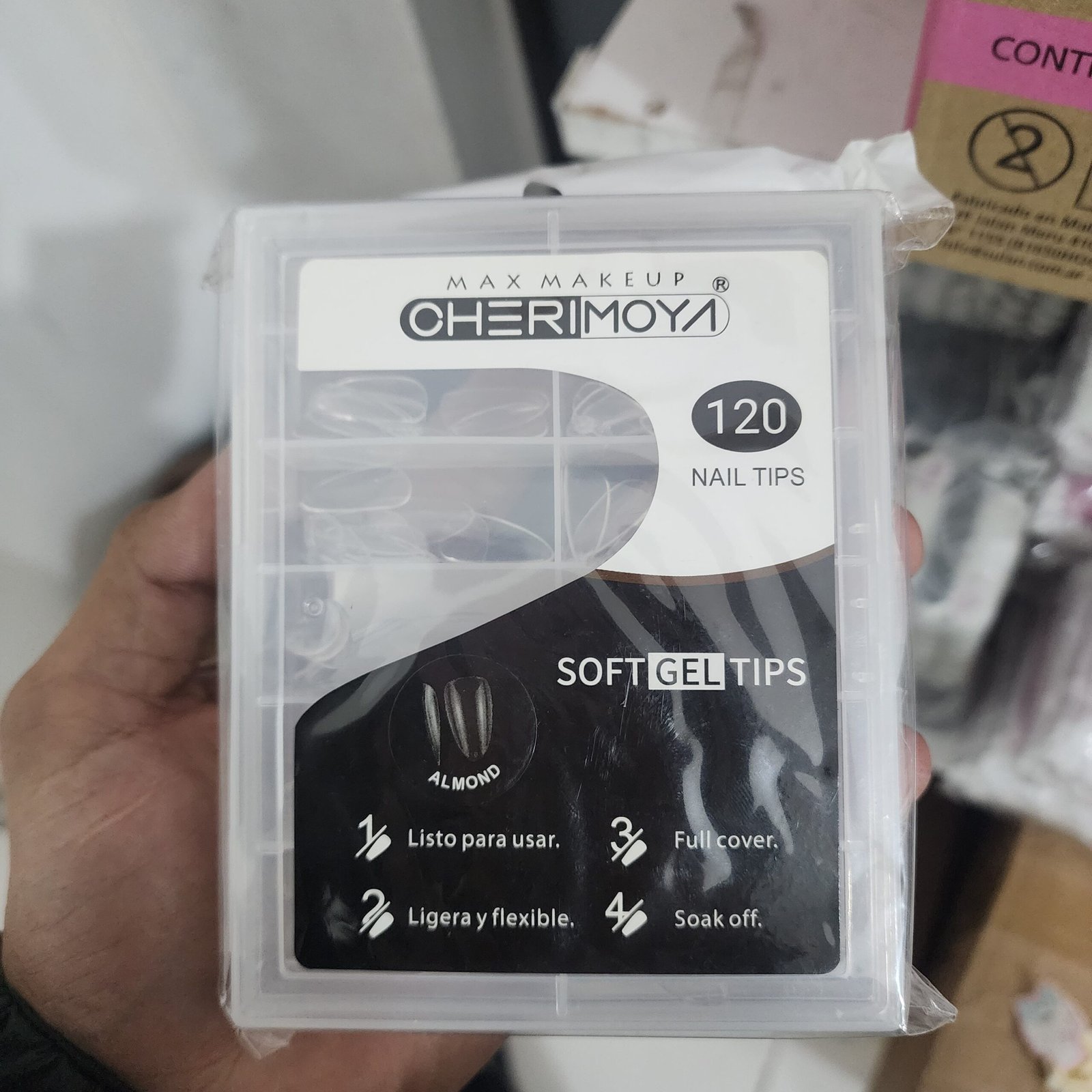 TIPS SOFT GEL X120PCS CHERIMOYA ALMENDRAS
